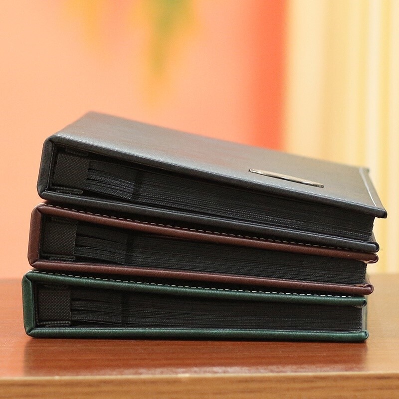 a5l皮面6寸相册家庭影集纪念册240张插页式商务办公相册本袋式相