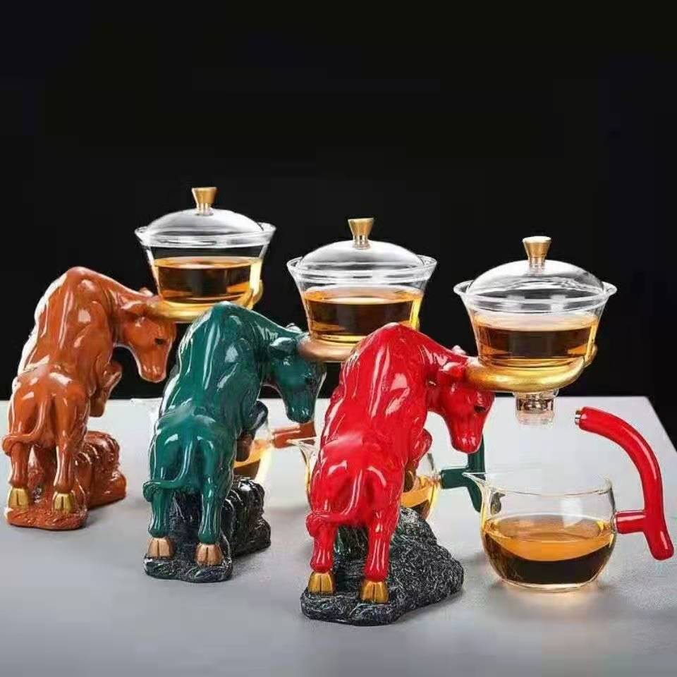 半全自动泡茶器碗功夫茶具套装家用送礼泡茶玻璃懒人宫灯茶具茶壶