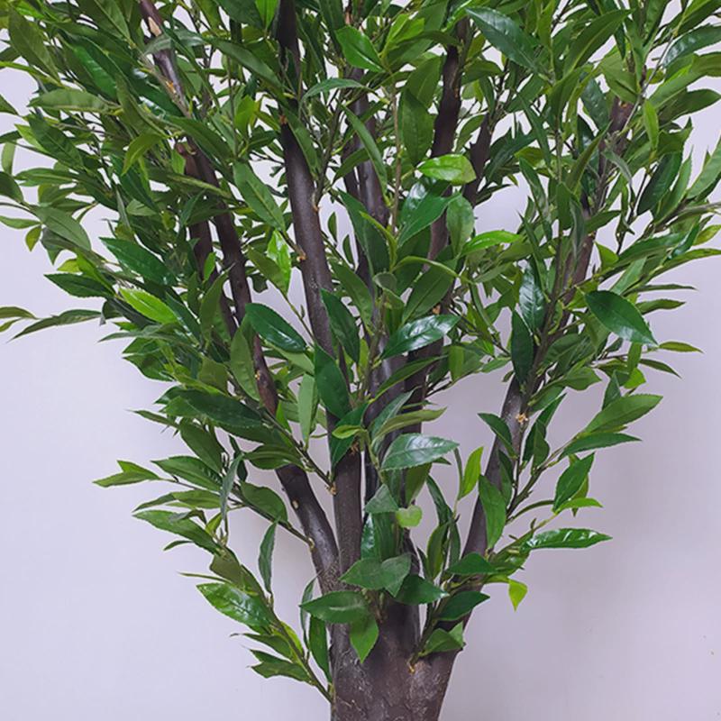 仿真植物家居壁柜盆栽茶树室内绿植创意摆件酒店民宿装饰茶树