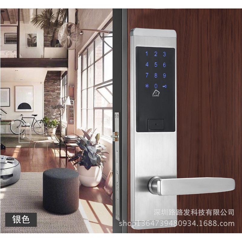 密码锁m1智能刷卡锁触屏密码锁家用密码锁一卡通app门锁