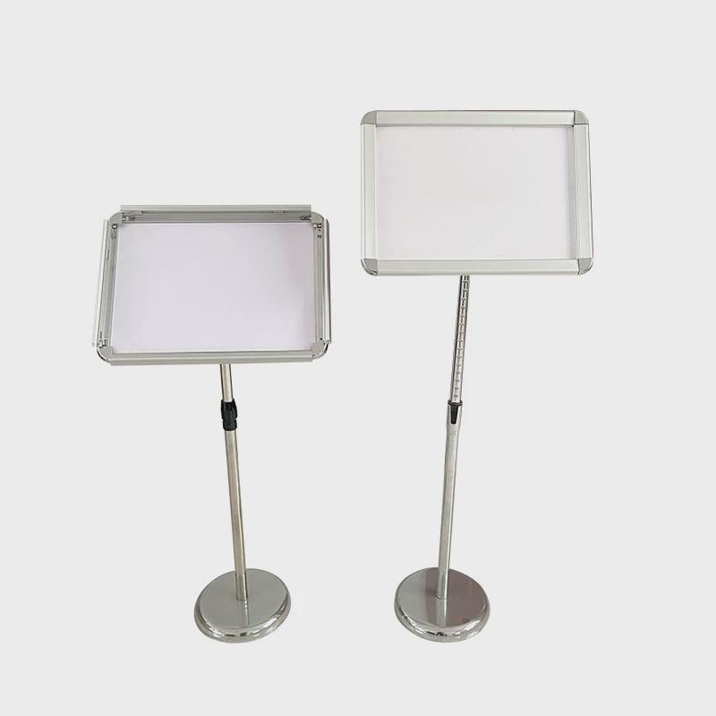 落地不锈钢标识牌牌a3a4酒店活动宣传导向牌伸缩杆立式指引迎宾