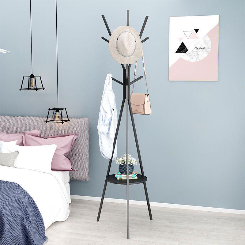 网红款卧室挂衣架落地式铁艺金属简约立式现代树枝家用创意衣帽架