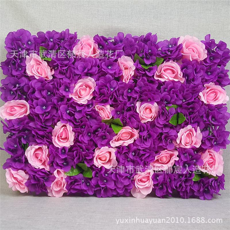仿真绣球花墙玫瑰花墙牡丹花墙婚庆背景橱窗装饰花网格森系花片