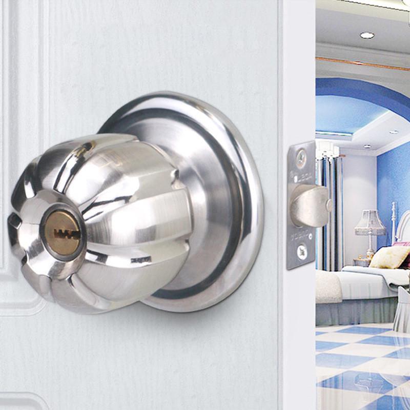 厂家直供球形锁锌合金3808重型球形锁卫生间旋钮单舌室内房门锁