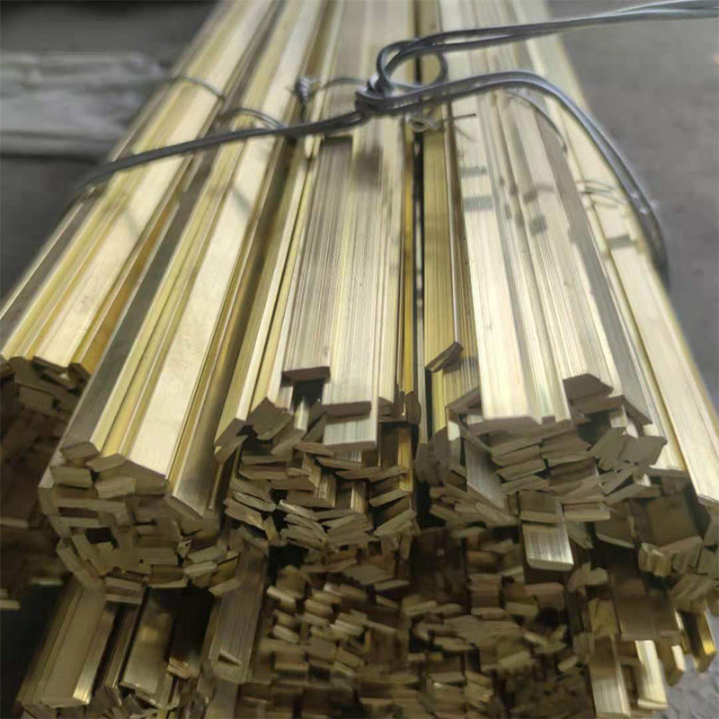 装饰铜条实心黄铜排 方扁条纯铜铜条 水磨大理石楼梯防滑地板镶嵌
