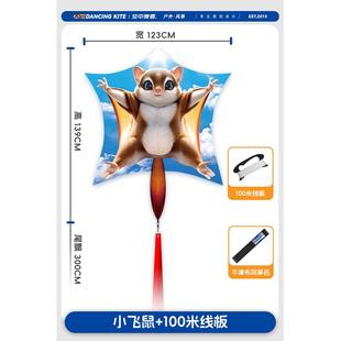 新款风筝卡通小飞鼠风筝微风易轮盘手持线飞小儿童风筝大人专用型