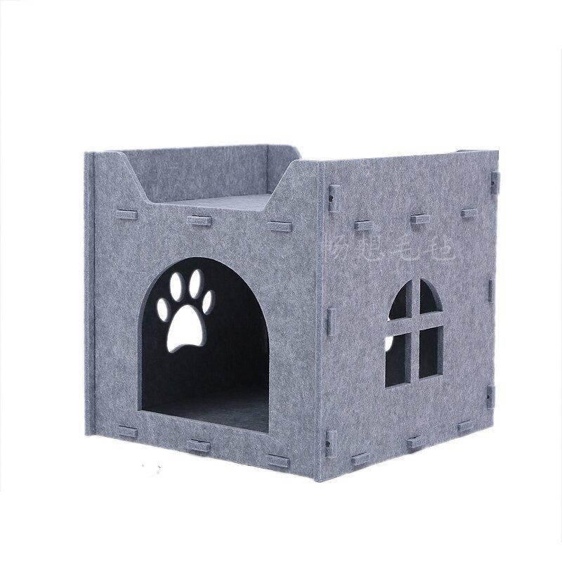 毛毡猫窝封闭式猫咪窝四季通用可拆洗房子猫别墅毛毡宠物窝,宠物/宠物食品及用品,猫笼子/猫别墅,淘宝优惠券,粉丝福利购,淘宝优惠卷