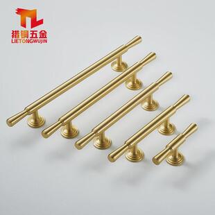厂家直销现代法式衣柜子门抽屉多规格可定制简约北欧实心黄铜拉手