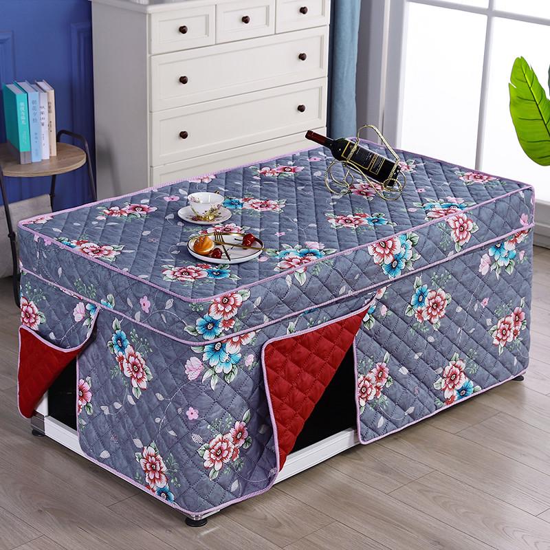 xei3新款加厚长方形茶几桌罩套取桌子罩套家用烤火罩电炉罩烤火暖