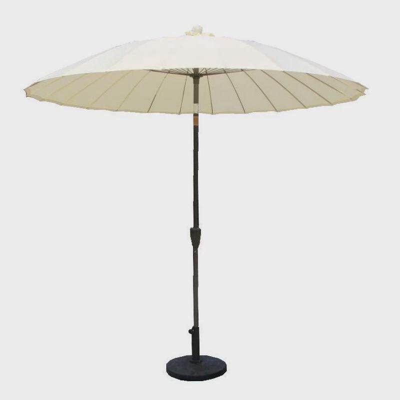 休闲民宿花园阳台古风中式圆形伞户外钢丝室外太阳伞庭院折叠遮阳