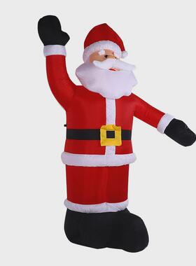 6ft圣诞老人充气圣诞老人圣诞led发光迎宾气模挥手充气气模