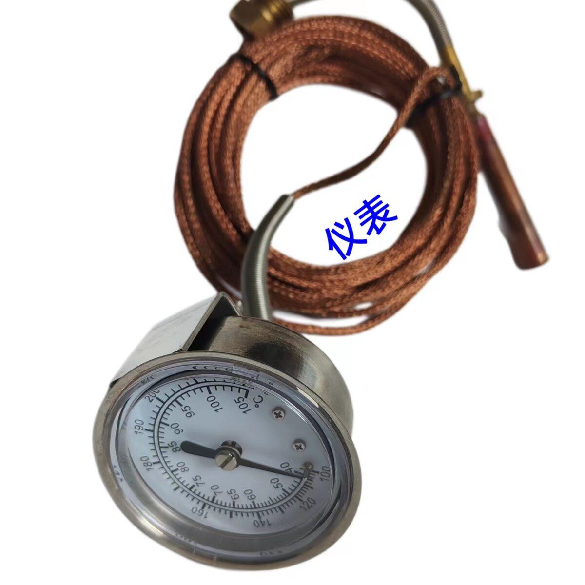 meiko迈温度表洗碗机专用温度表0-120°c温度计不锈钢带支架科