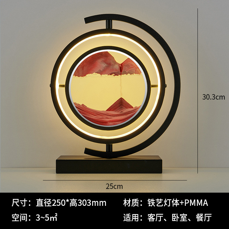 沙漏摆件家居装饰品3d流沙玻璃画现代简约办公室桌面动态沙画液体