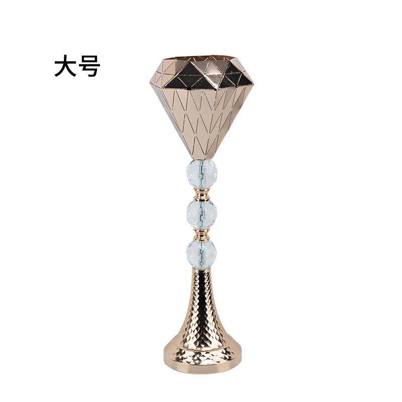 创意欧式金属花瓶婚礼桌摆花器家居客厅餐桌插花装饰摆件热销花架