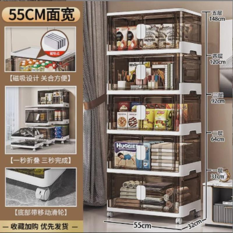 40-80杂物折叠衣柜收纳柜收纳箱储物箱防尘置物架宿舍双开收纳柜