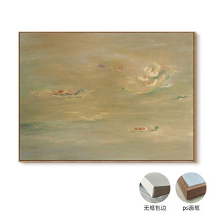 现代极简玄关画抽象大气绿色客厅背景墙壁画简约原木风复古装饰画