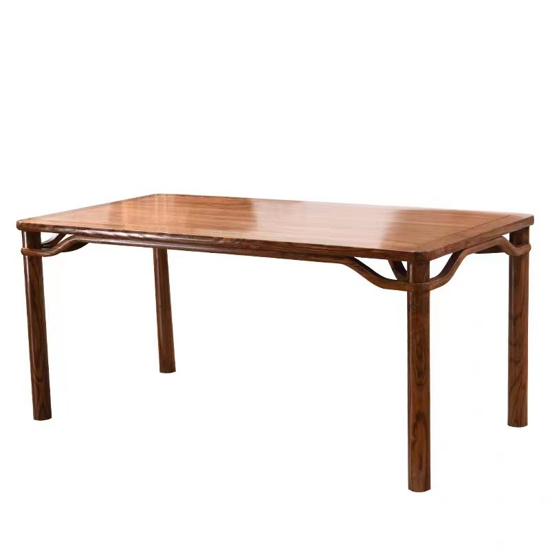 老榆木书桌书法桌新中式书桌画案原木家用榆木书房毛笔写字台