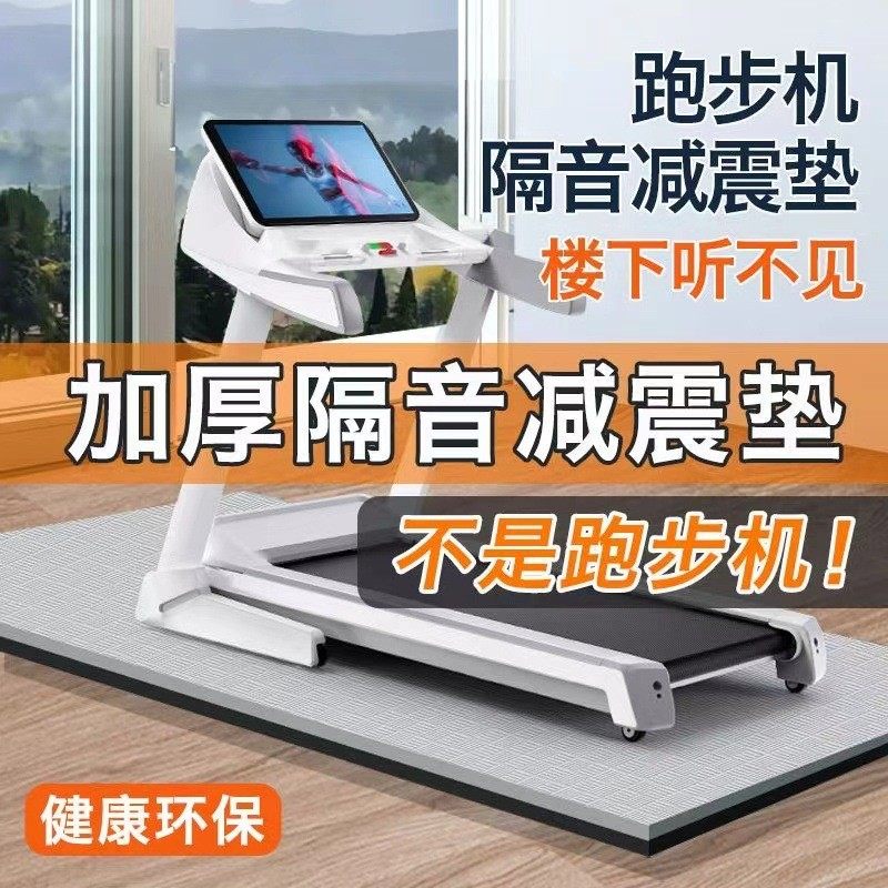 跑步机地垫减震垫楼层家用隔音防震专用胶垫加厚动感单车垫子
