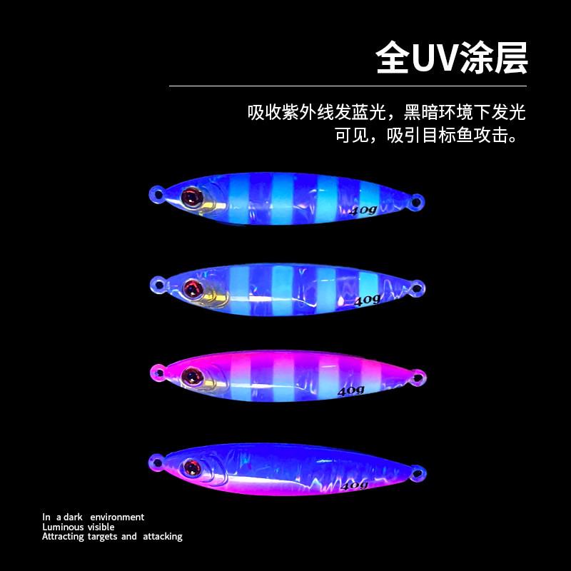 海钓tg钨钢铁板饵工厂夜光镭射慢摇铁板饵路亚铁板带鱼铁板鲅鱼