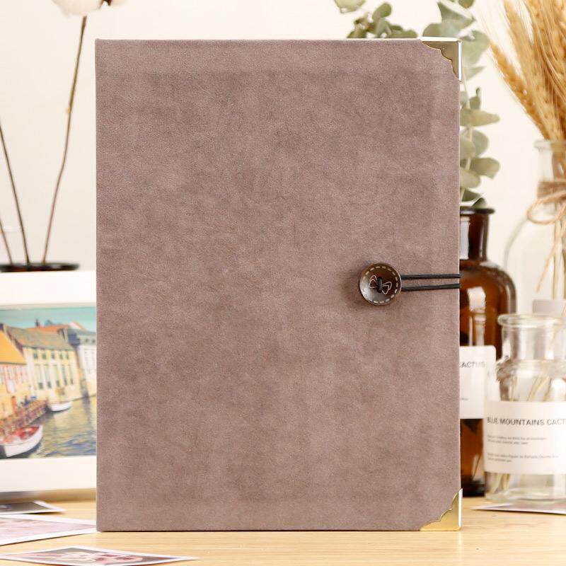 相册粘贴式鹿皮绒本6寸200张过塑可放插页式本大容量影集纪念册