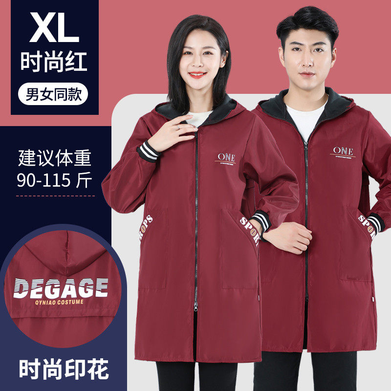 j6da长袖女防水防油工作服时尚加绒加厚大人家用厨房罩衣做饭围裙