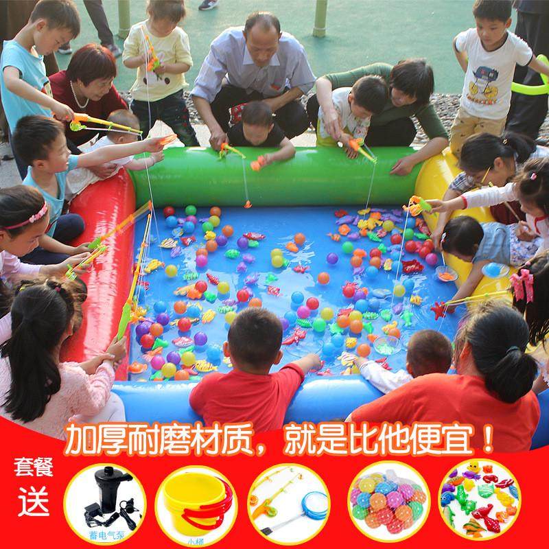 加厚材料儿童充气沙池钓鱼池海洋球池充气沙池组合,玩具/童车/益智/积木/模型,塑料充气玩具（其他材质勿放）,淘宝优惠券,粉丝福利购,淘宝优惠卷
