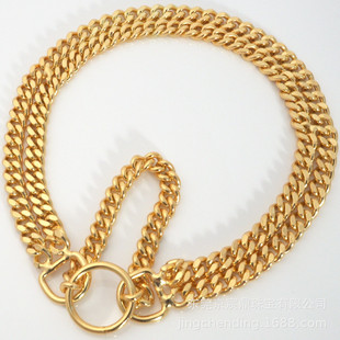 现货新品 可调节双排狗链扭大狗p链28宽双排项圈链伸缩狗链热销款