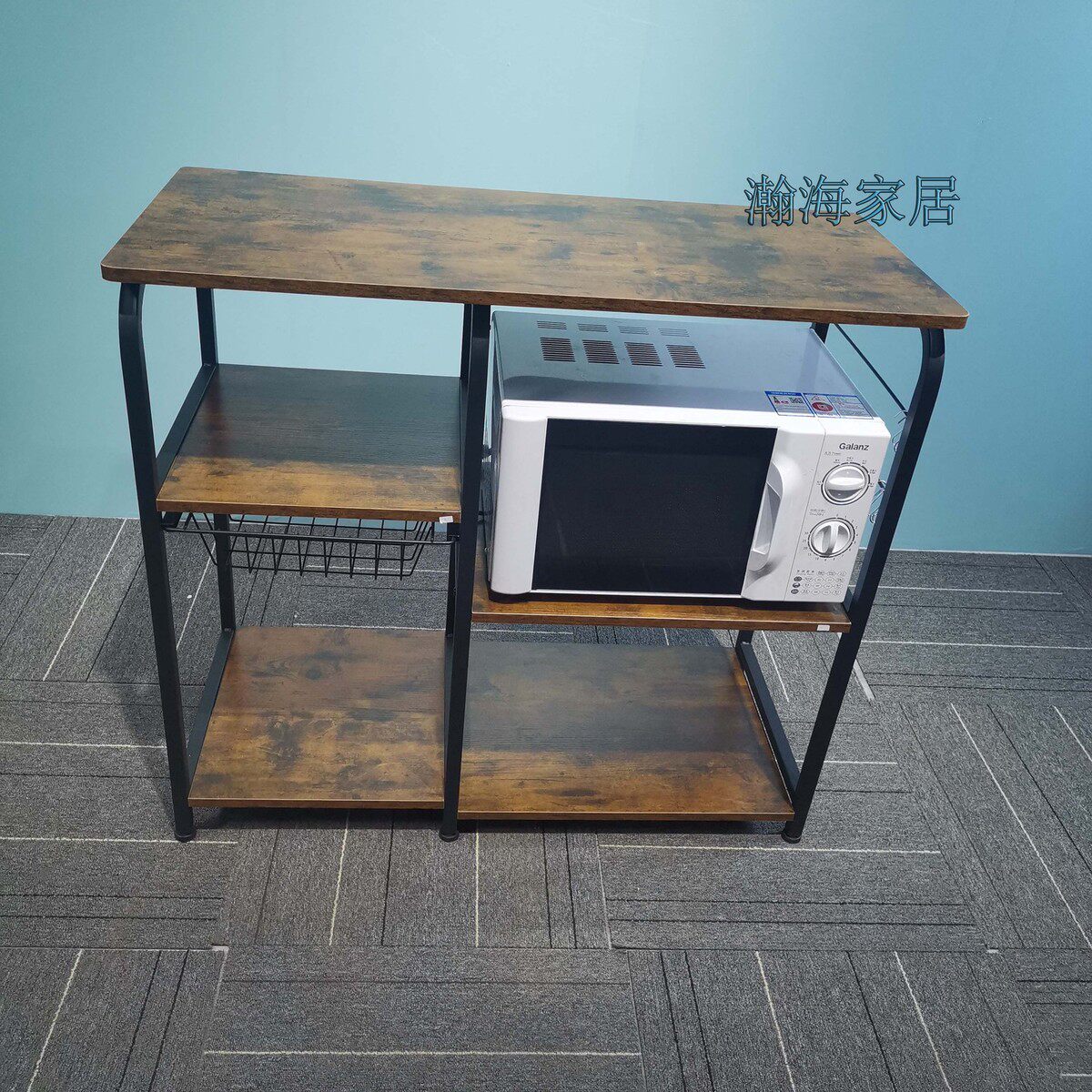 厨房用置物架微波炉餐厅用碗筷置物架客厅用储藏柜架简约时尚储藏