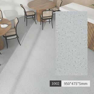 SPC石塑锁扣木地板纯色奶油侘寂风家用微水泥PVC石晶卡扣式地板