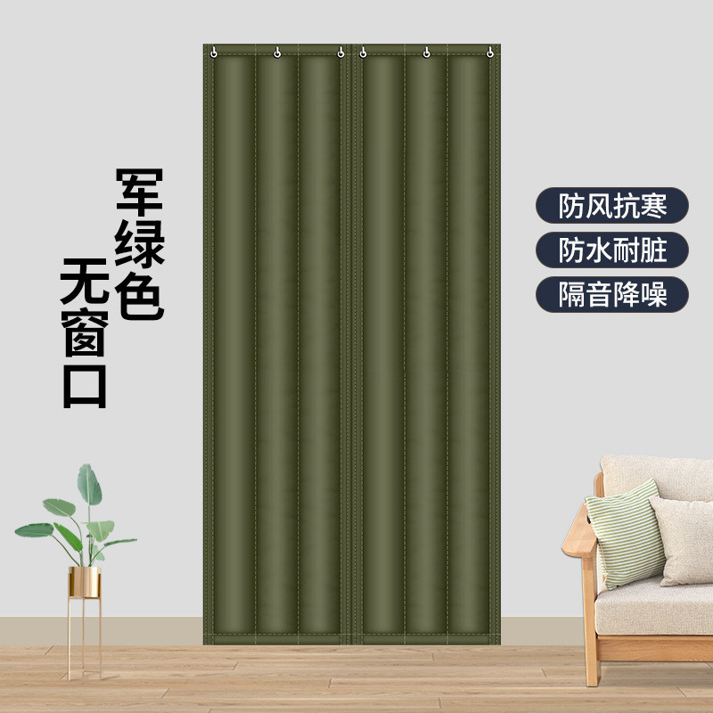 厂家定制冬季防风挡风隔断帘防寒店铺商用免打孔棉门帘磁吸棉门帘