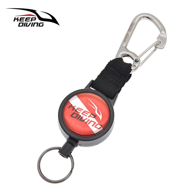 水肺潜水不锈钢弹簧片防锈伸缩绳失手绳防丢绳钥扣配件bcdrp-024