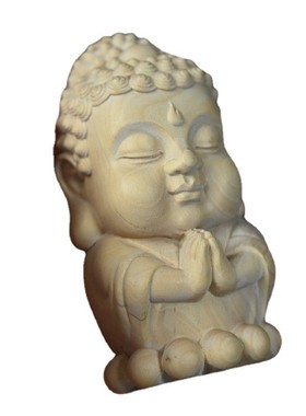 小叶黄杨木礼品迷你手把件文玩工艺品摆件木雕刻如来佛汽车装饰品