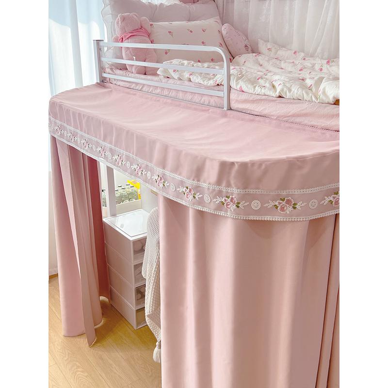 t5lp复古灰宿舍桌寝室u型延伸支架学生帘下桌遮挡帘下铺床下帘