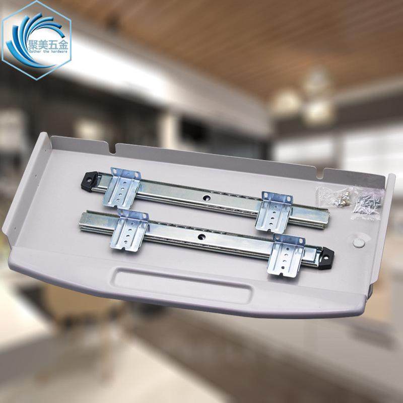 办公桌电脑钢制带鼠标电键盘托架支撑架金属键盘架托轨道键盘架