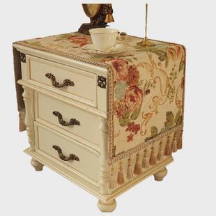 高档美式床头柜盖布防尘罩欧式轻奢高级感防滑高端巾垫子2023新款