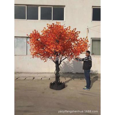 仿真红枫树枫叶树造型假红枫酒店商场装饰仿真树大型树红枫