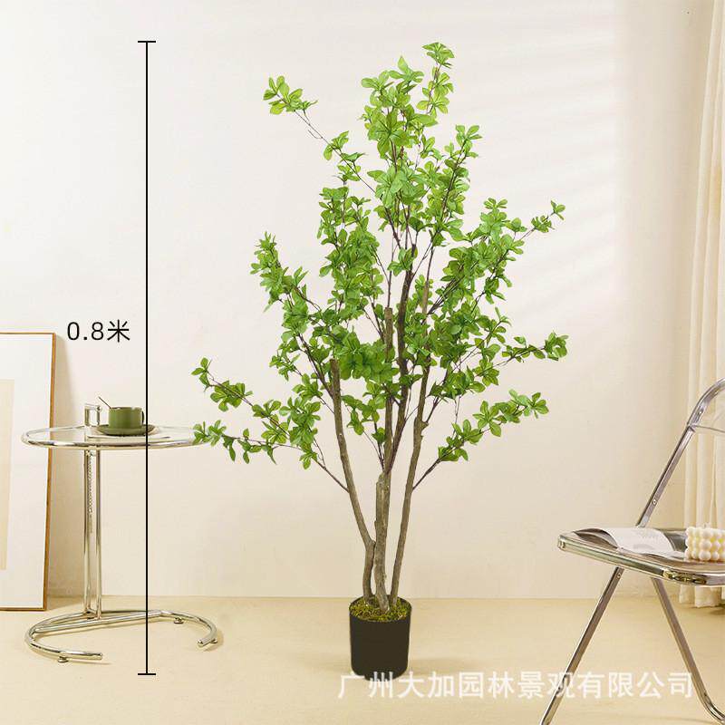 仿真绿植吊钟室内设计造景树橱窗摆件马醉木酒店商场北欧装饰假树
