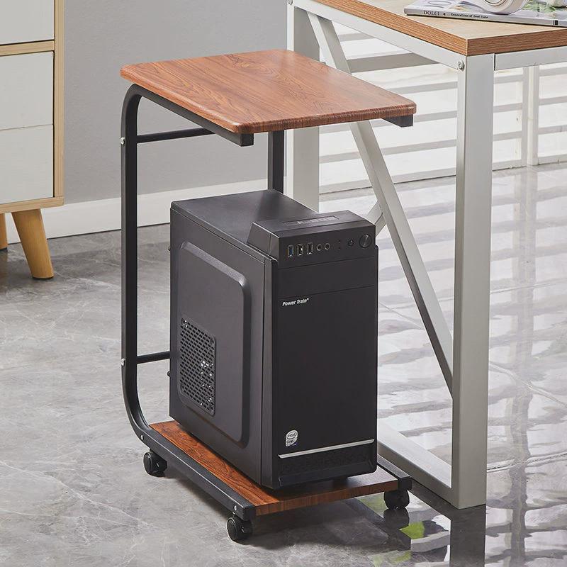 吉铧电脑主机托架带轮台式c型底座移动主机箱托架收纳支架主机置