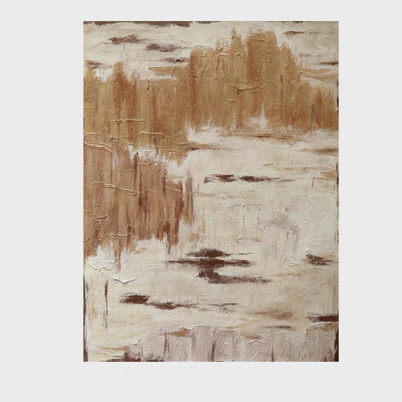 纯手绘大气客厅油画纯手工抽象玄关过道挂画立体肌理侘寂风壁画