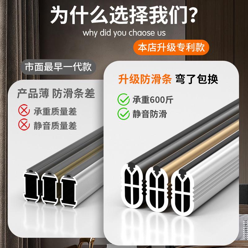 德国加厚衣柜挂衣杆衣柜内橱柜衣橱挂杆柜子通横杆固定配件衣架衣