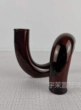 网红ins风玻璃异形不规则花瓶摆件蜗牛造型花器装饰烛台