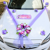 新款 1厂家直销 仿真花拉花布置策划b2x款 婚车装 饰婚庆花车婚车套装