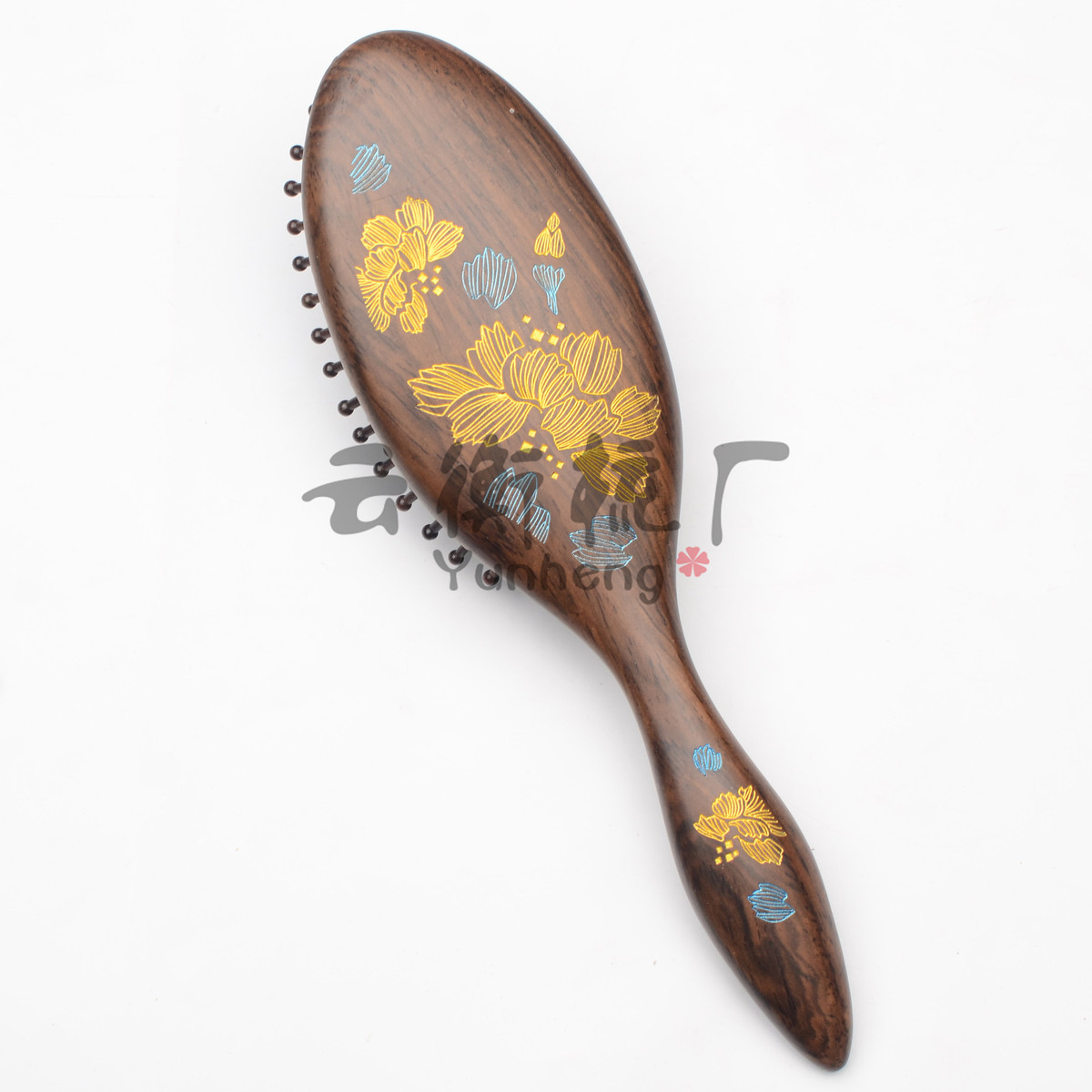 黑檀木绿檀气囊梳子卷发直发气囊梳美发按摩梳气垫大板梳美发工具