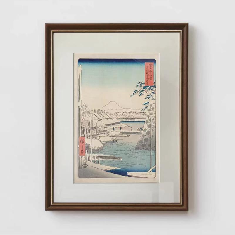 浮世绘日式小众艺术装饰画客厅餐厅画竖版复古壁画挂画卧室玄关