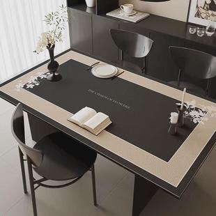餐桌垫轻奢高级感皮革桌布免洗防油防水防烫耐高温茶几台面保护垫