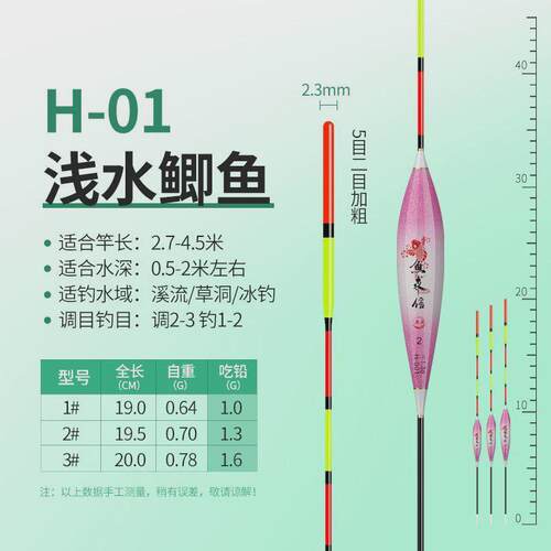 【鱼漂高灵敏搞定】12支全水域套装一套加粗醒目咬钩变色夜光鱼漂