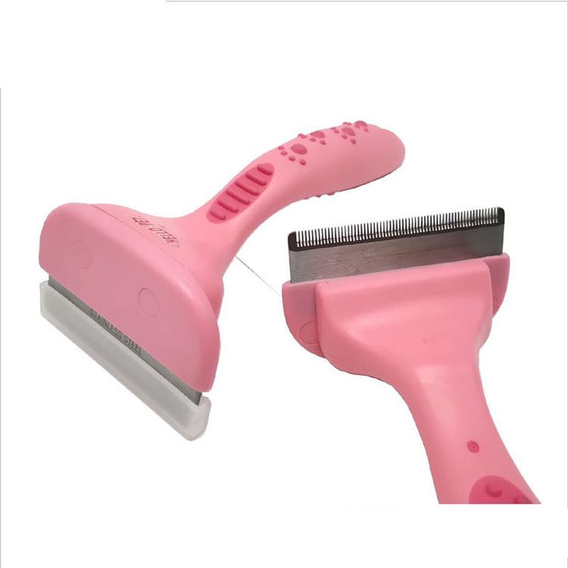 船记猫咪hellopet用废毛梳宠物底绒梳加菲猫美短刮毛梳粉色绿h257