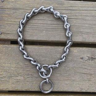 猛犬不锈钢狗脖圈中大型犬p链纳卡罗威斯罗藏獒脖套8毫米粗狗脖链