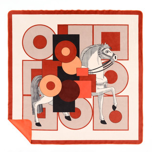 盖毯轻奢爱马系双层复合锦狐绒毯办公室午休毯样板间摆饰沙发新款