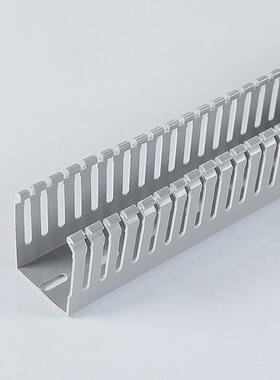 热销pvc灰色配线槽电缆阻燃柜箱阻燃u型行明装电真空镀膜塑料细齿